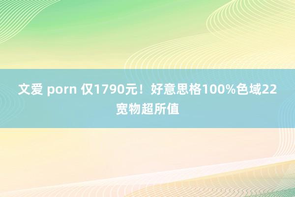 文爱 porn 仅1790元！好意思格100%色域22宽物超所值